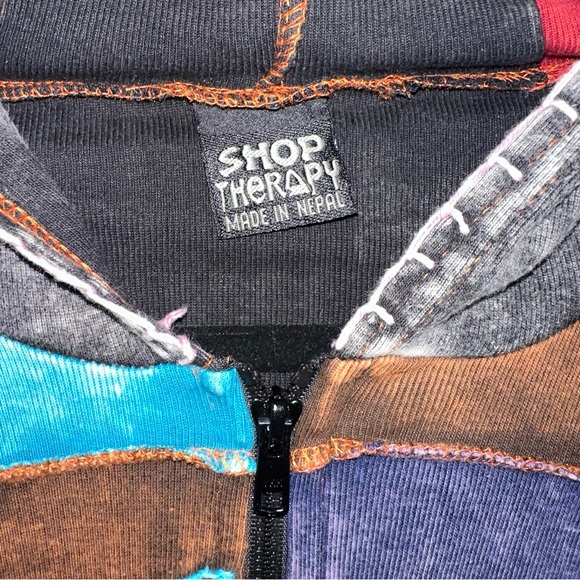 Shop Therapy- Hippie Patchwork Full Zip-up Hoodie - Picture 6 of 10